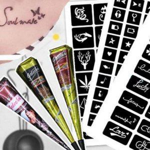 셀프 헤나 문신 타투 스티커 도안 염료