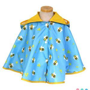 유아동 버튼형 우의 판초 어린이 레인코트 비옷 망토