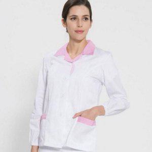 셔츠유니폼 식당복 핑크체크 여성 단체복 조리 위생복