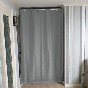 암막 창 큰 방한 커튼 현관 거실 중문 사계절