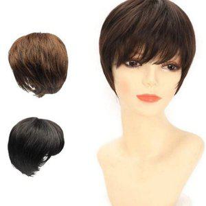 통가발 정수리 커버 웨이브 고열사 여성 새치