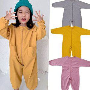 올인원 아동 방수 전신 미술가운 놀이 유아