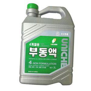 4계절 자동차 부동액 사계절 냉매액 3리터 냉각수