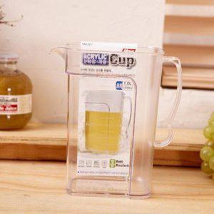 가벼운 투명 플라스틱 1리터 계량 컵 깔끔한 아크릴