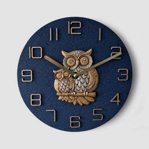 디자인 거실 인테리어 부엉이 무타공 무소음 벽 시계