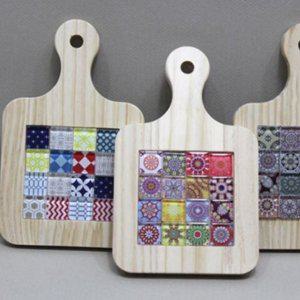 모자이크 냄비 받침 주방 diy 만들기 원목 수제