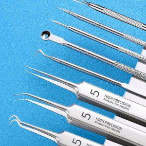 뾰루지 스테인레스 도구 피지 바늘형 핀셋 제거 얼굴 블랙헤드 압출