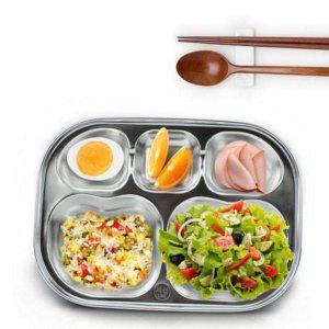 스텐 휴대용 칸막이 직장인 간편 성인 식판 스테인리스 어른