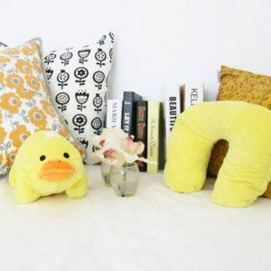 어린이 목베개 인형 귀여운 오리 여행용 동물형
