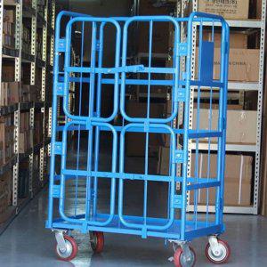이동 철재 운반용 산업용 구르마 카트 접이식 롤테이너