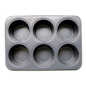 케이크틀 베이킹 논스틱 6구 팬 철제 머핀