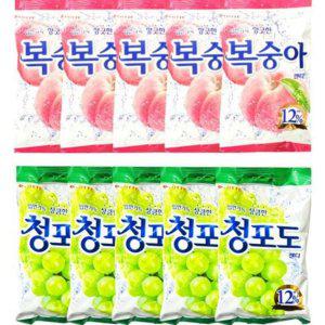 캔디 어린이 사탕 맛 청포도 새콤달콤 복숭아 간식 과일