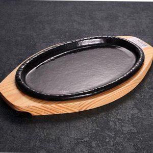 타원 주물 직화 인덕션 그릴 스테이크 타원형 팬 무쇠