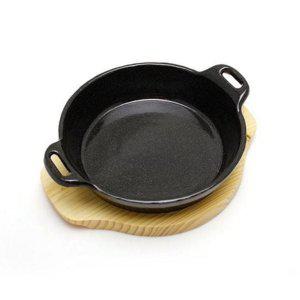 팬 양손 고기 콘치즈 무쇠 주물 원형 스테이크