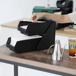 테이크아웃 카페 디스펜서 2단 빨대 무인 대정리함