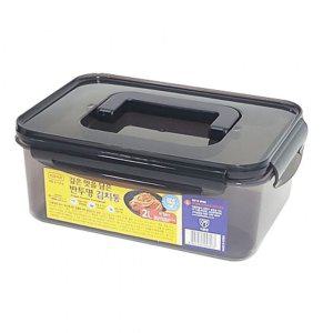 반투명 핸들 김치통 2L 1P 밀폐 보관 냉장고 손잡이 BPA프리 용기 반찬통