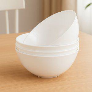 본차이나 화이트 대접 4P 세트 도자기 국그릇 집들이 선물 그릇세트