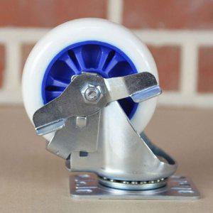 인라인 내구성 회전바퀴 4인치 회전형 브레이크 포함 수평 슬라이드 회전구조