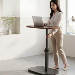노트북테이블 이동식 높이조절 360도 회전형 사이드 테이블 침대옆 쇼파옆 이동식책상
