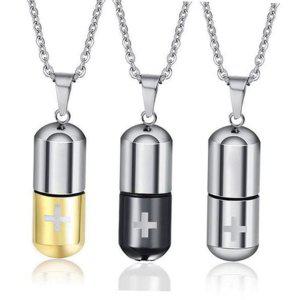 케이스 휴대용 펜던트 약통 목걸이 목걸이형 알약 보관 보관함