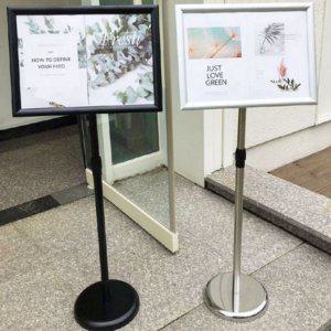 회전형 스탠드 입간판 a3 거치대 안내판 스테인리스 메뉴판 높이