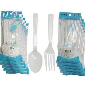 다회용 휴대용 여행용 포크 도시락 수저 피크닉 플라스틱