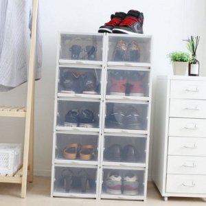 현관 투명 보관함 신발 운동화 수납함 슬라이딩 정리함