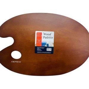 나무 미술용 휴대용 그림 타원형 팔레트 유화