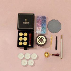 왁스 밀랍 씰링 빈티지 키트 수공예 봉인 편지 스탬프