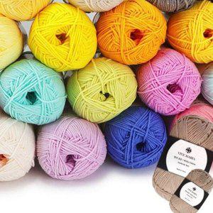 뜨개 코바늘 실 수예실 면 아크릴 보드라운 인형