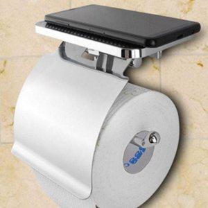 휴대폰 욕실 선반형 휴지 걸이 고정 벽 스테인레스