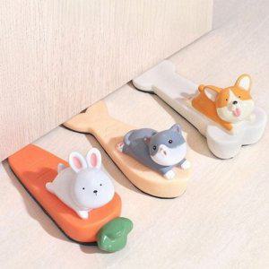 충돌방지 스토퍼 미끄럼방 실리콘 고슴도치문 동물문 가정