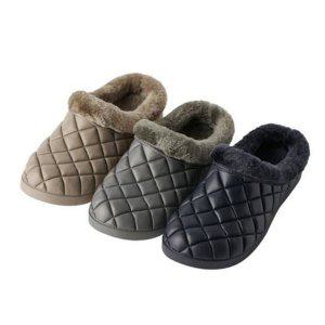 남성 슬리퍼 여성 겨울 털 실내화 누빔 푹신한 따뜻한