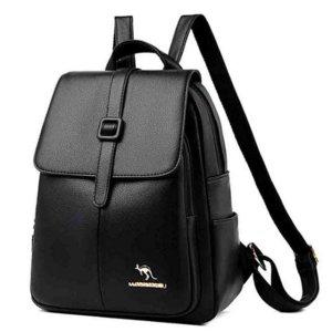 나들이 여성 가죽 심플 책가방 데일리 백팩 스퀘어