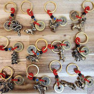 키링 띠별 동물 복열 엽전 12지신 부적 선물