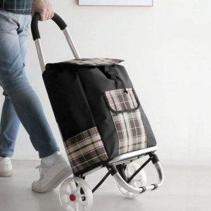알루미늄 마트 쇼핑 이동식 카트 가벼운 접이식 바퀴형