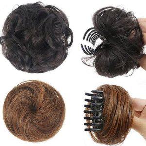 올림머리 볼륨 여성 똥머리 헤어 당고머리 집게 가발