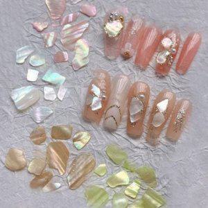 젤네일 조약돌 반짝이 아트 재료 파츠 자개 글리터 네일