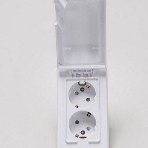 커버형 전기 매입형 가정용 벽면 방적형 2구 콘센트