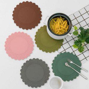 테이블 레이스 내열 받침 실리콘 받침대 냄비 매트