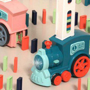 자동 어린이 기차 장난감 도미노 블록 쌓기