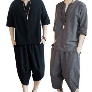 상하복 린넨 한복 개량 반바지 생활 남성