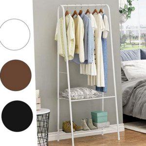 선반형 스탠드 철제 옷장 옷걸이 간이 행거 조립식 오픈형 수납장