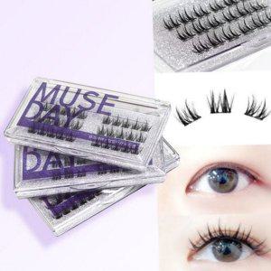 인조 데일리 클러스터 속눈썹 초보자 가닥 붙이는