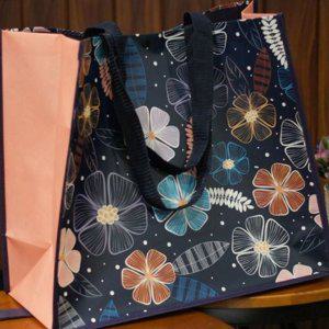 숄더 타포린 폴딩 빅사이즈 플라워 시장가방 백 어깨