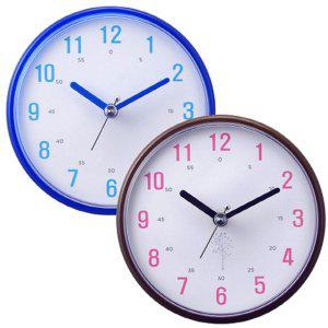 욕실 무소음 원형 흡착 시계 인테리어 다용도 방수