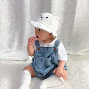 바지 반바지 데님 아동 아기 멜빵 유아