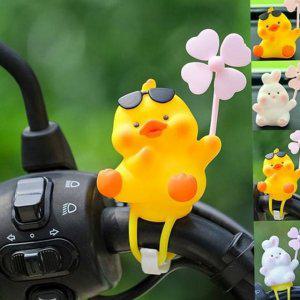 오토바이 벨 자전거 토끼 장식 오리 바람개비 스쿠터