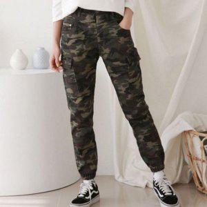 군복 여성 팬츠 조거 겨울 카고 기모 밀리터리