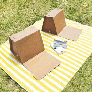 캠핑용 좌식 종이 피크닉 간이 의자 휴대용 접이식